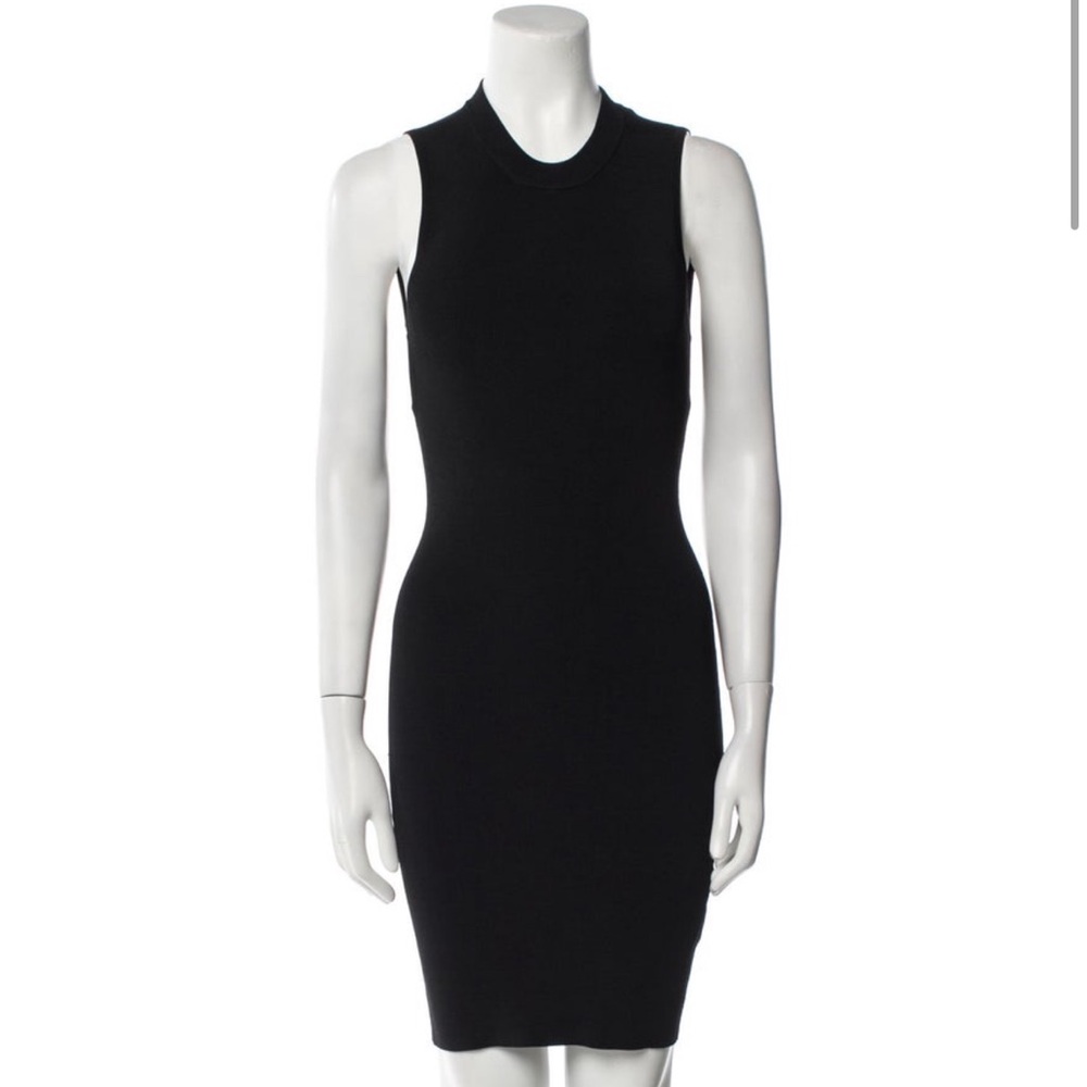 NWOT ALEXANDER WANG XS BLACK CREW NECK MINI DRESS